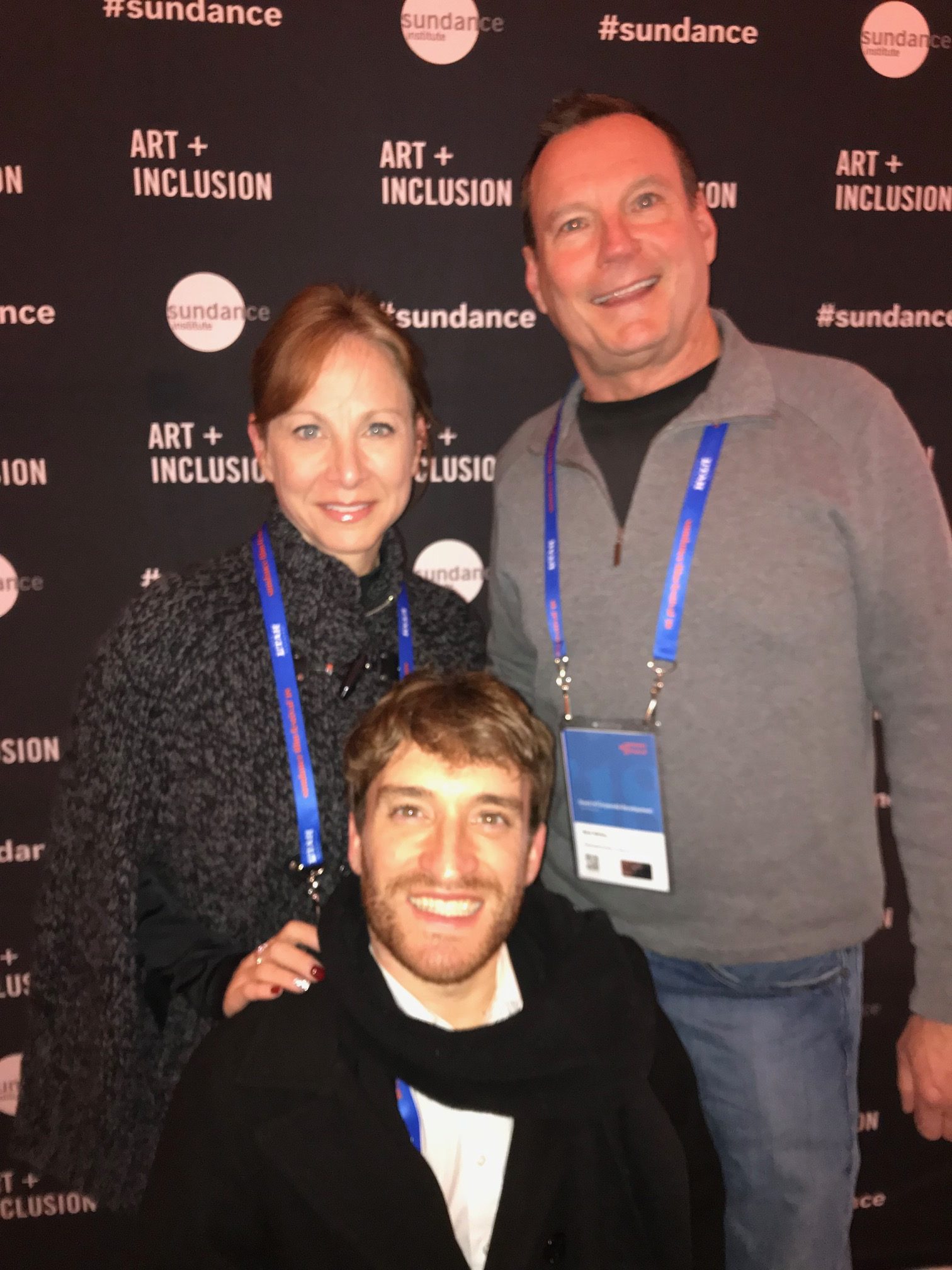 Nancy Weintraub, Mark Whitley and Nic Novicki attend the Sundance Film Festival to promote the Disability Film Challenge